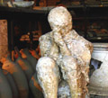 Plaster cast of a human being