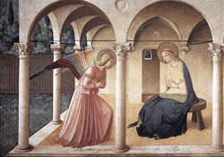 <b>Annunciation by Beato Angelico - San<br> Marco Museum</b>