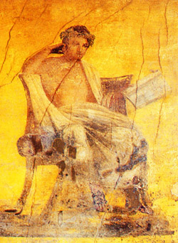 <b>Fresco of the poet Menander - Pompeii</b>