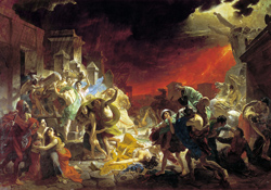 <b>Gli ultimi giorni di Pompei, tela di Briullov</b>