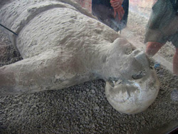 <b>PLASTER CAST OF HUMAN BODY IN POMPEII</b>