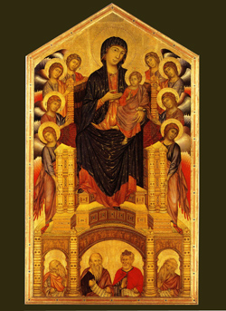 <b>Madonna and Child on the throne by Cimabue</b>