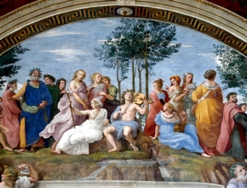 Particolare della Stanza della Segnatura ai Musei Vaticani <b> Particolare della Stanza della Segnatura ai Musei Vaticani</b>