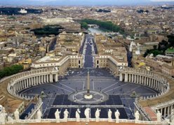 Veduta di Piazza San Pietro a Roma <b> Veduta di Piazza San Pietro a Roma</b>