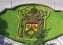 The symbol of the Vatican in the Vatican Gardens
