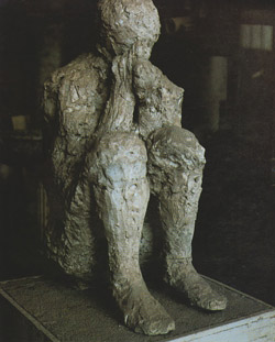 <b>Plaster cast of human beeing in Pompeii</b>